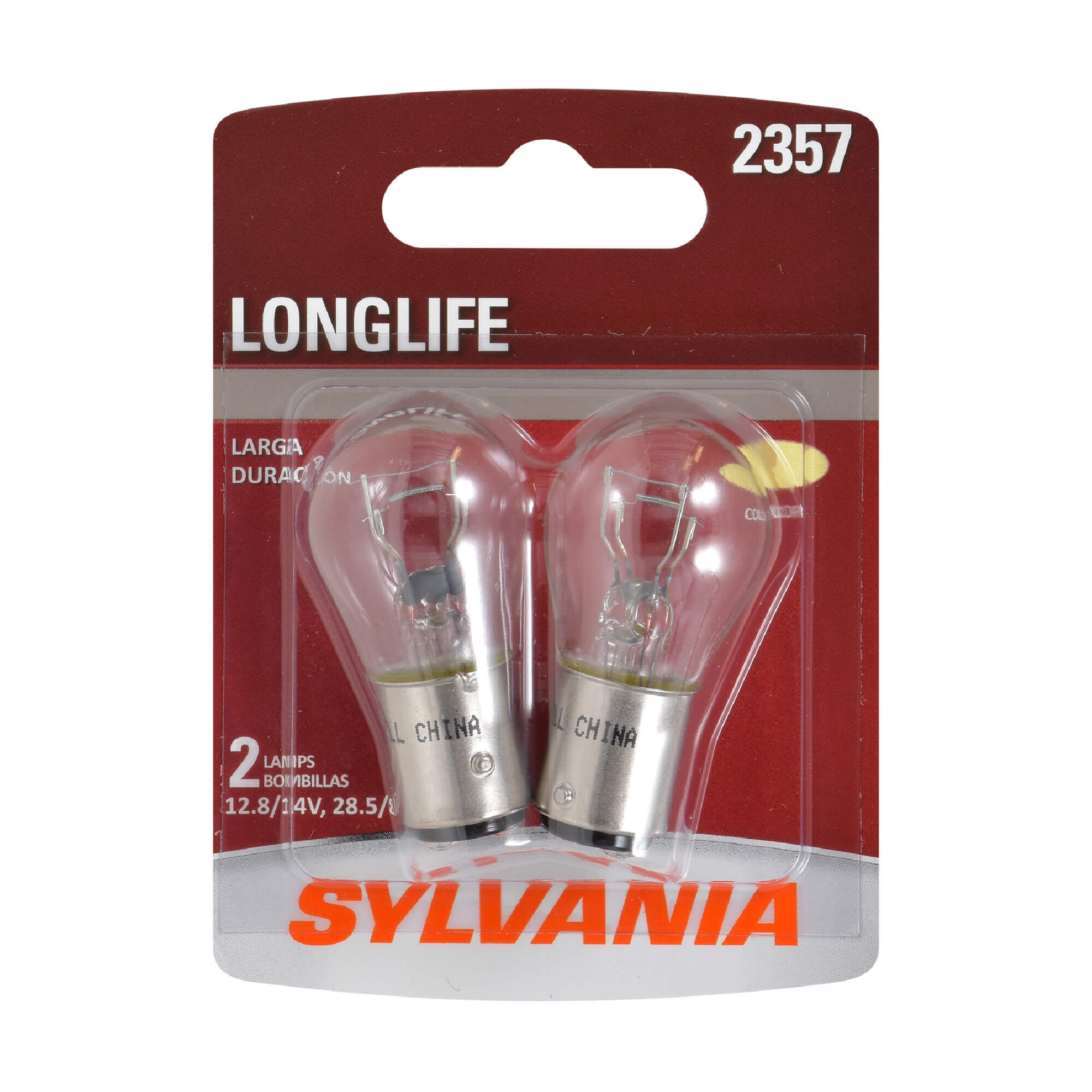 SYLVANIA 2357 Long Life Mini Bulb, 2 Pack